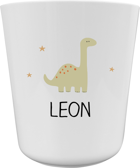 Kindertasse mit Dino und personalisierbarem Namen