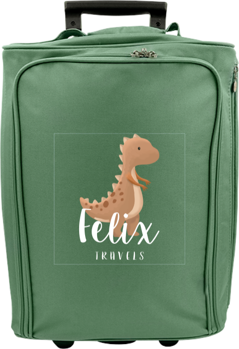 Personalisierter Trolley mit Namen und Dino