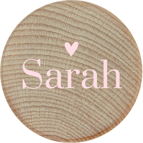 Milchzahndose mit Namen und farbigen Streifen