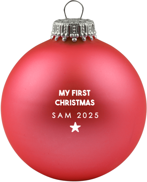 Weihnachtskugel Personalisiert - Erstes Weihnachten mit Stern Namen