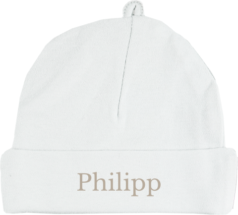 Schlichte Babymütze mit Namen für Jungen