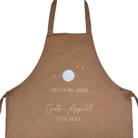 Kochschürze personalisiert mit Discokugel