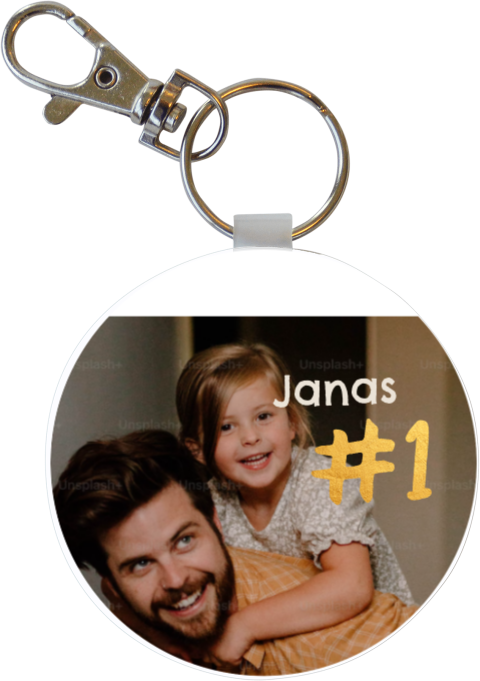 Schlüsselanhänger zum Vatertag mit Foto und "Nummer 1" Botschaft