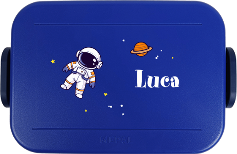 Mepal To Go Brotdose mit Name und Astronaut im Weltraum