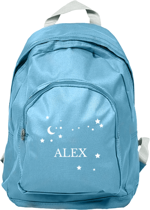 Personalisierter Kinderrucksack mit Namen und Nachthimmel