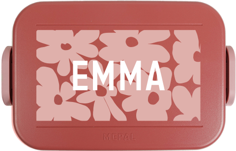 Mepal To Go Brotdose mit Namen und Blumen