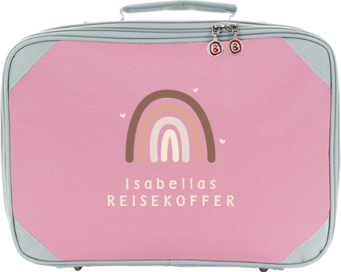 Personalisierter Kinderkoffer mit Namen und Regenbogen