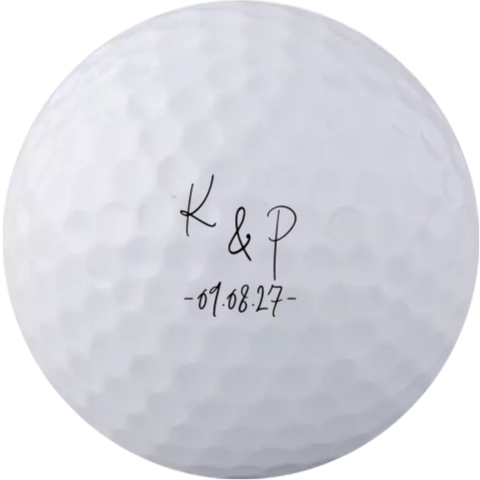 Golfball mit Initialen (Set von 3)