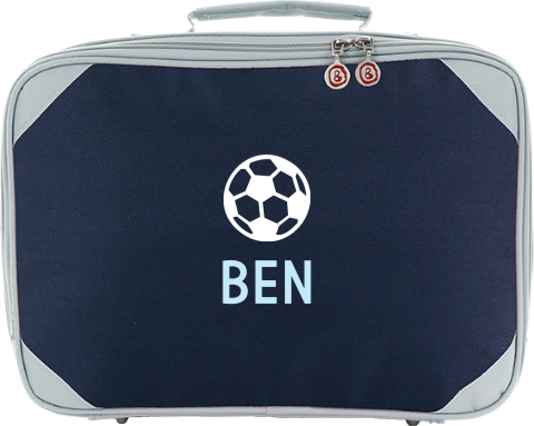 Personalisierter Kinderkoffer mit Fußball und Namen