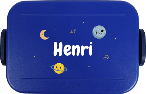 Mepal Brotdose To Go mit Namen und Weltraumthema