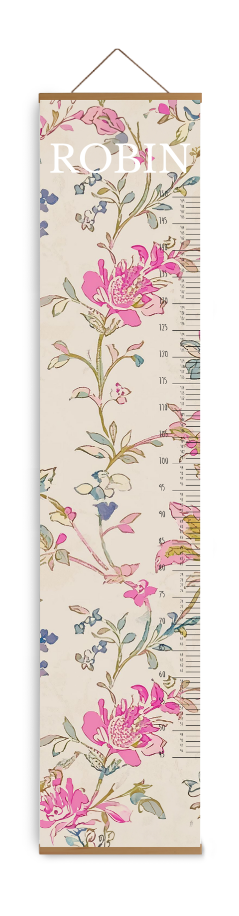 Messlatte Kinderzimmer mit Blumenranken