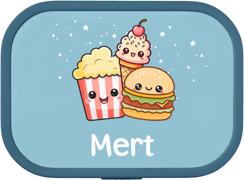 Brotdose personalisierte Mepal mit Fastfood-Design im Kawaii-Stil