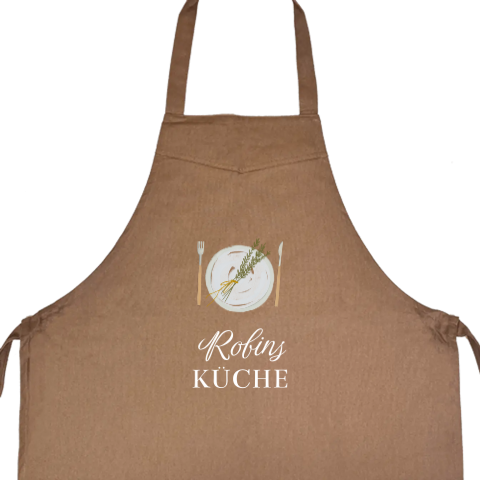 Personalisierte Kochschürze mit Teller