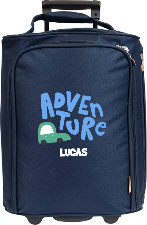 Personalisierter Trolley mit Auto und Namen
