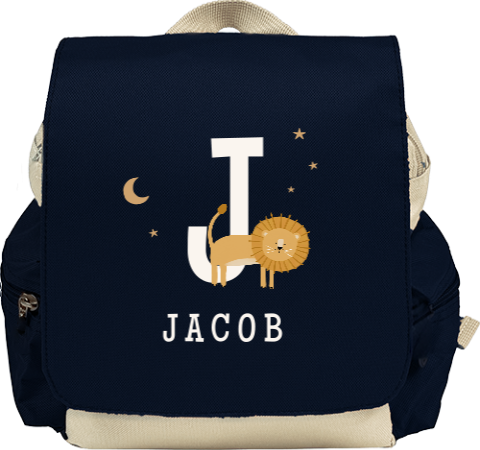 Rucksack Adventure mit Namen und Löwe