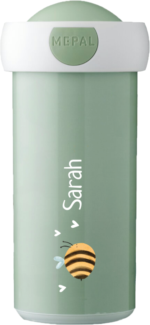 Personalisierte Mepal Campus Trinkflasche mit Namen und froher Biene