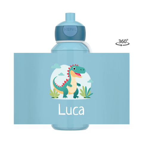 Mepal pop-up Trinkflasche Campus mit Name und Dino