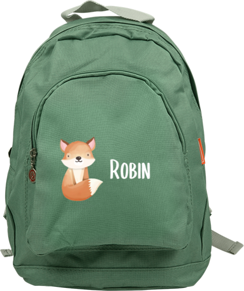 Coole Kindertasche mit Namen und Füchschen