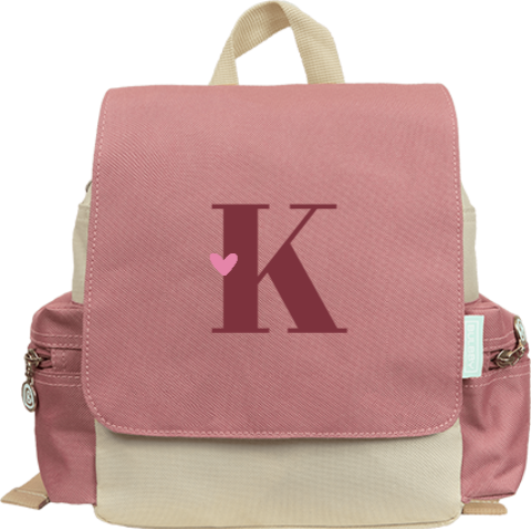 Rucksack Adventure mit Initial und Herz