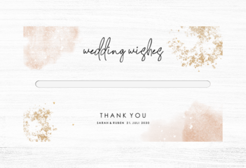 Kartenbox Hochzeit mit Goldflecken