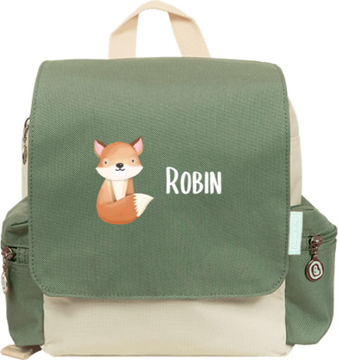 Rucksack mit Name und Füchschen