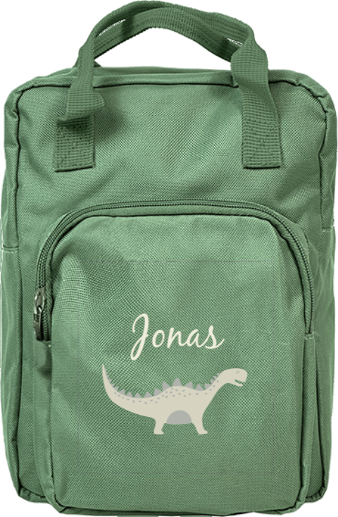 Niedlicher Rucksack mit Namen und Dinosaurier
