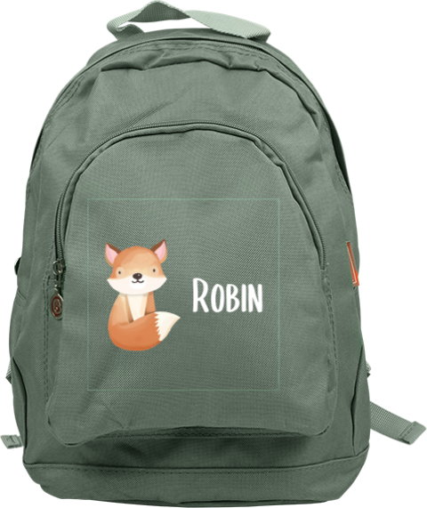 Coole Kindertasche mit Namen und Füchschen