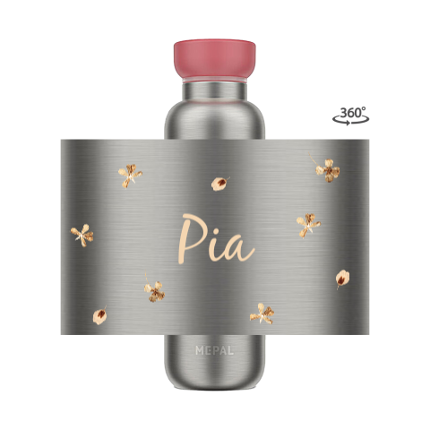 Mepal Thermosflasche mit Namen und Trockenblumen