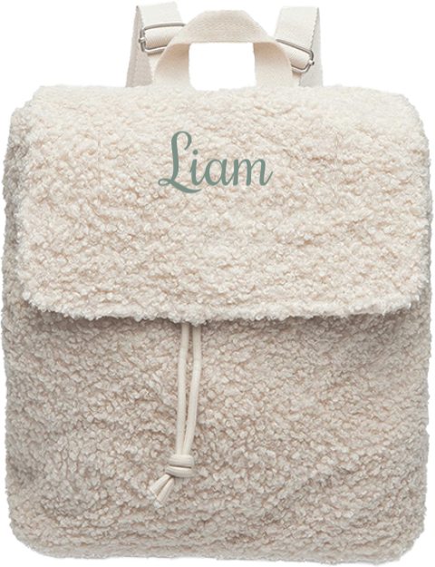 Flauschiger Teddyrucksack personalisierbar mit Namen