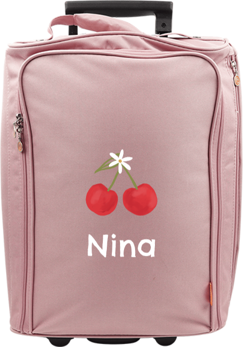 Personalisierter Trolley mit Kirschen und Namen