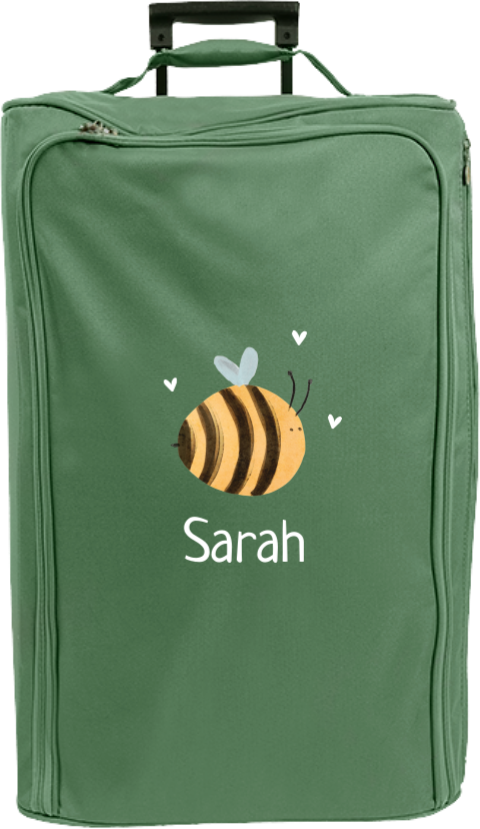 Reisetrolley mit Namen und Biene
