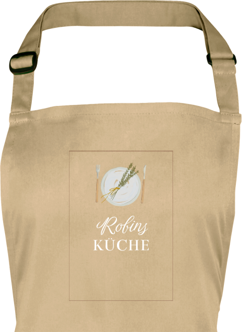 Personalisierte Kochschürze mit Teller