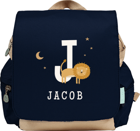 Rucksack Adventure mit Namen und Löwe