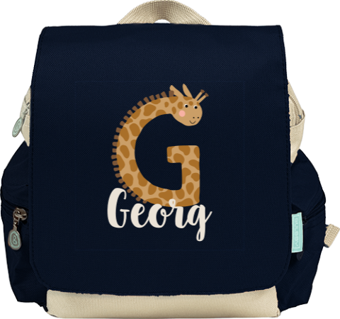 Rucksack Adventure mit Name und Tierbuchstabe