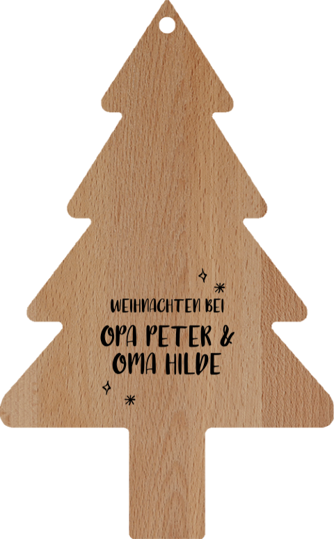 Personalisiertes Weihnachts-Schneidebrett für Oma und Opa