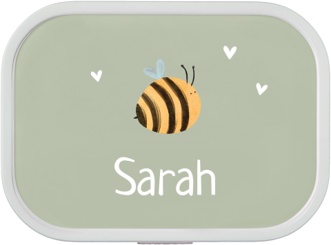 Brotdose personalisiert mit niedlichem Bienen-Design