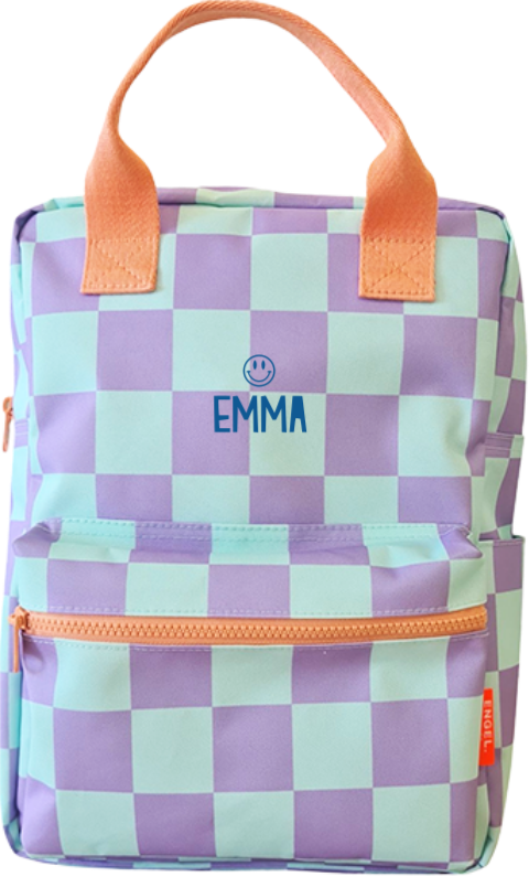 Rucksack personalisiert mit Namen und Smiley