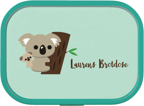 Brotbox Mepal Campus mit Name und Koala