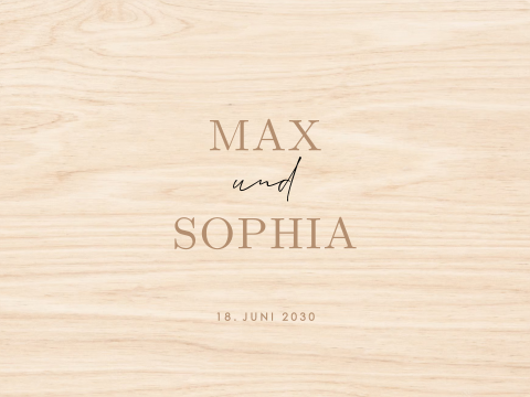 Erinnerungsbox Hochzeit mit eleganter Schrift und schlichtem Design