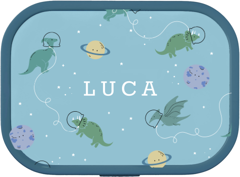 Personalisierte Mepal Lunchbox Campus mit Dinos im Weltraum