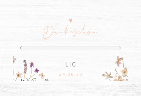  Kartenbox Hochzeit mit bunten Trockenblumen