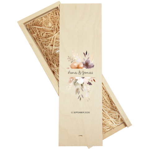 Kerzenbox mit herbstlichem Blumenstrauß