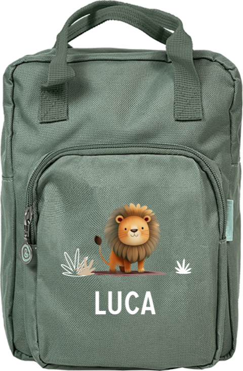 Rucksack Classic mit niedlichen Löwen und Namen