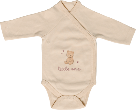 Baby-Body langarm mit Bär und Spruch