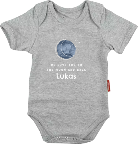 Niedlicher Body mit Mond und Namen 