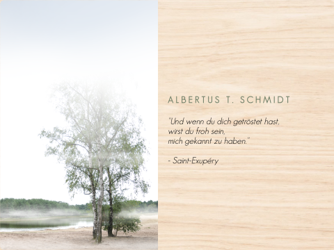 Erinnerungskiste mit Baum – Zitat & Name individuell