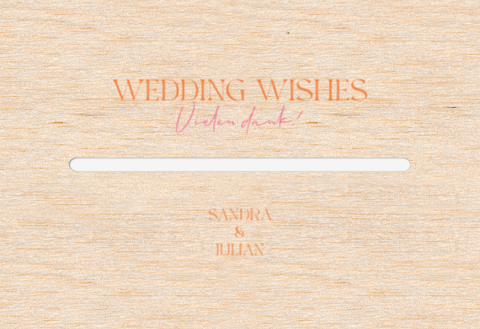  Kartenbox Hochzeit mit sommerlichem Design und bunter Schrift