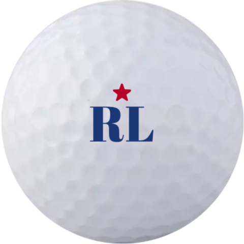 Golfball zum Vatertag mit bunten Initialen und Stern (Set von 3)