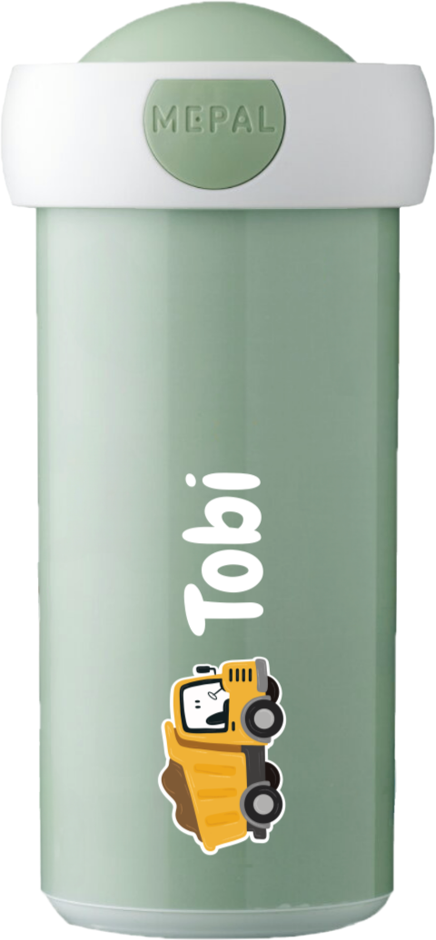 Mepal Campus Trinkflasche mit Namen und Lastkraftwagen