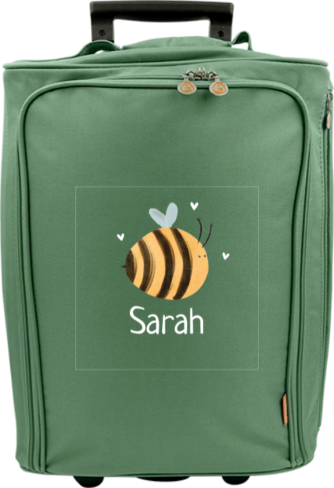 Personalisierte Trolley mit Namen und Biene